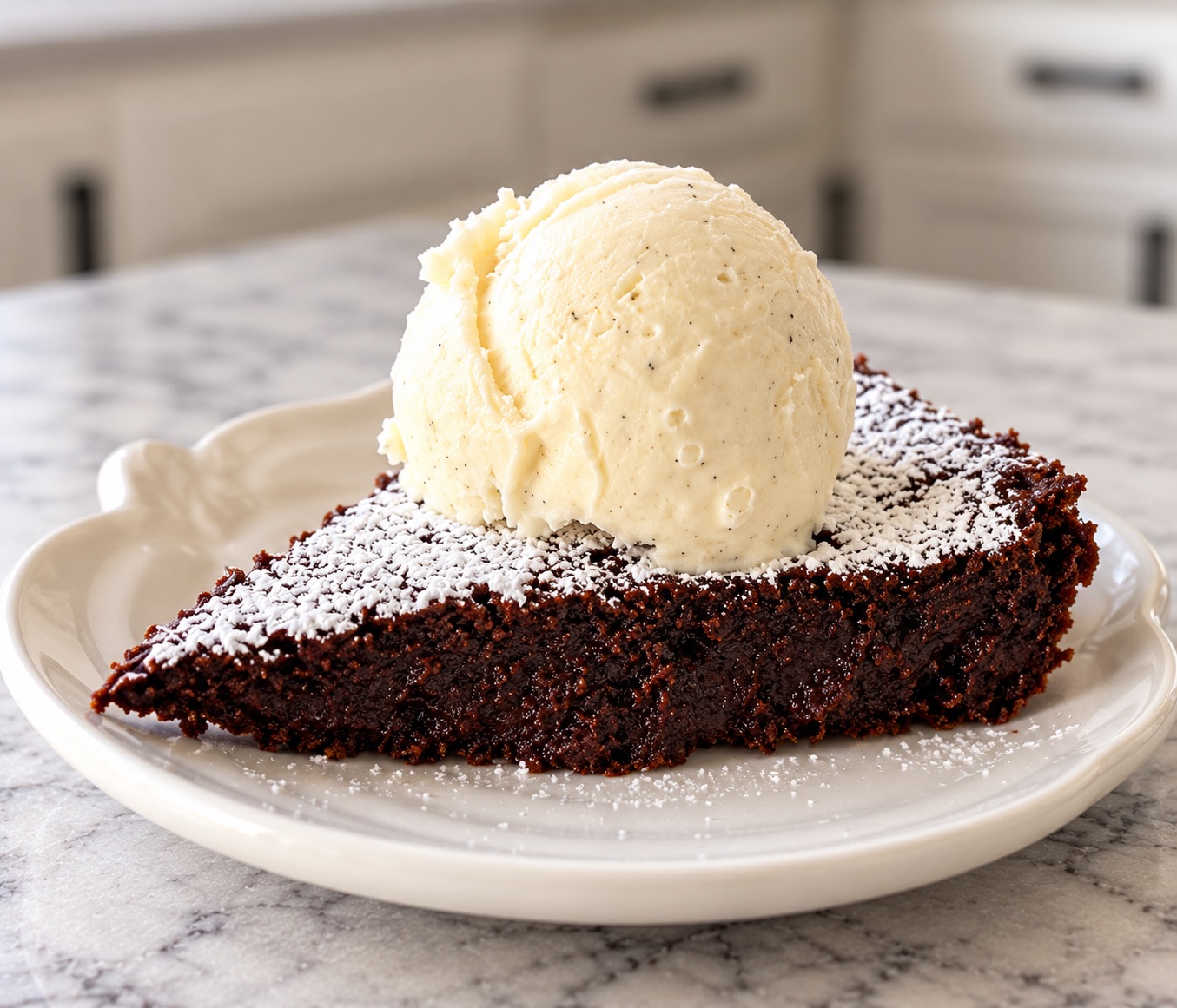Flourless Chocolate Cake Slice